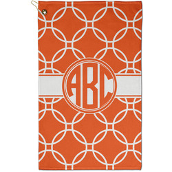 Linked Circles Golf Towel - Poly-Cotton Blend - Small w/ Monograms