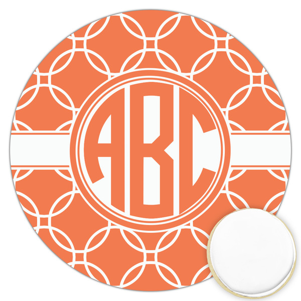 Custom Linked Circles Printed Cookie Topper - 3.25" (Personalized)