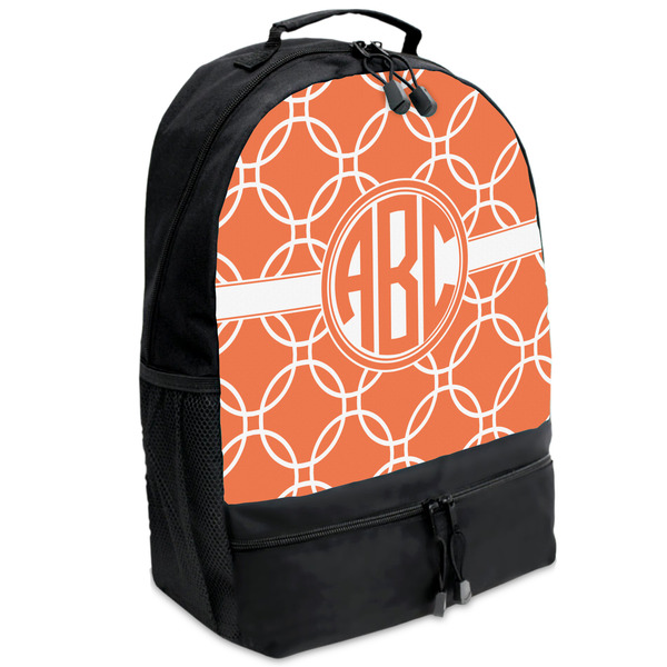 Custom Linked Circles Backpacks - Black (Personalized)