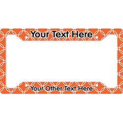 Linked Circles License Plate Frame (Personalized)