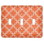 Linked Circles Light Switch Cover (3 Toggle Plate)