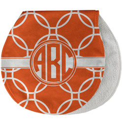 Linked Circles Burp Pad - Velour w/ Monogram