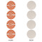 Linked Circles Round Linen Placemats - APPROVAL Set of 4 (single sided)