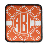 Linked Circles Iron On Square Patch w/ Monogram