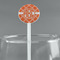 Linked Circles White Plastic 5.5" Stir Stick - Round - Main