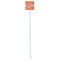 Linked Circles White Plastic Stir Stick - Double Sided - Square - Single Stick