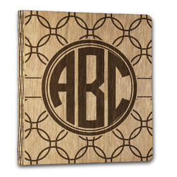 Linked Circles Wood 3-Ring Binder - 1" Letter Size (Personalized)