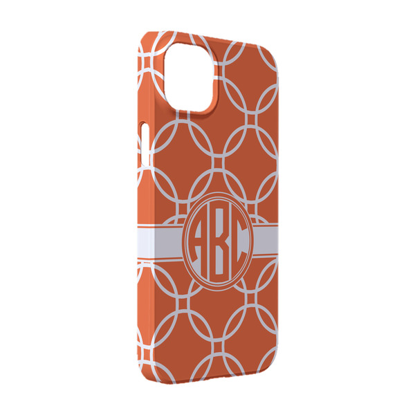 Custom Linked Circles iPhone Case - Plastic - iPhone 14 (Personalized)