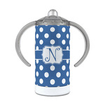 Polka Dots 12 oz Stainless Steel Sippy Cup (Personalized)