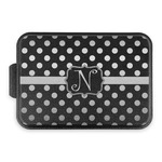 Polka Dots Aluminum Baking Pan with Black Lid (Personalized)