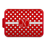 Polka Dots Aluminum Baking Pan with Red Lid (Personalized)