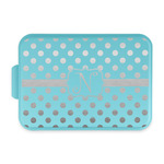 Polka Dots Aluminum Baking Pan with Teal Lid (Personalized)