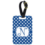 Polka Dots Metal Luggage Tag w/ Initial