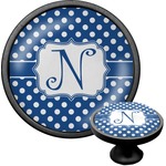 Polka Dots Cabinet Knob (Black) (Personalized)