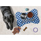 Polka Dots Bone Shaped Mat w/ Food & Water