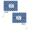 Polka Dots Car Flag - 11" x 8" - Front & Back View