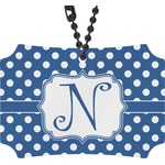 Polka Dots Rear View Mirror Ornament (Personalized)