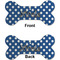 Polka Dots Ceramic Flat Ornament - Bone Front & Back (APPROVAL)