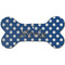 Polka Dots Ceramic Flat Ornament - Bone Front