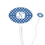 Polka Dots 7" Oval Plastic Stir Sticks - Clear (Personalized)