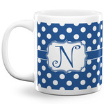 Polka Dots 20 Oz Coffee Mug - White (Personalized)