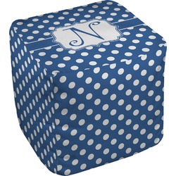 Polka Dots Cube Pouf Ottoman - 18" (Personalized)
