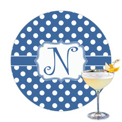 Polka Dots Printed Drink Topper - 3.25" (Personalized)