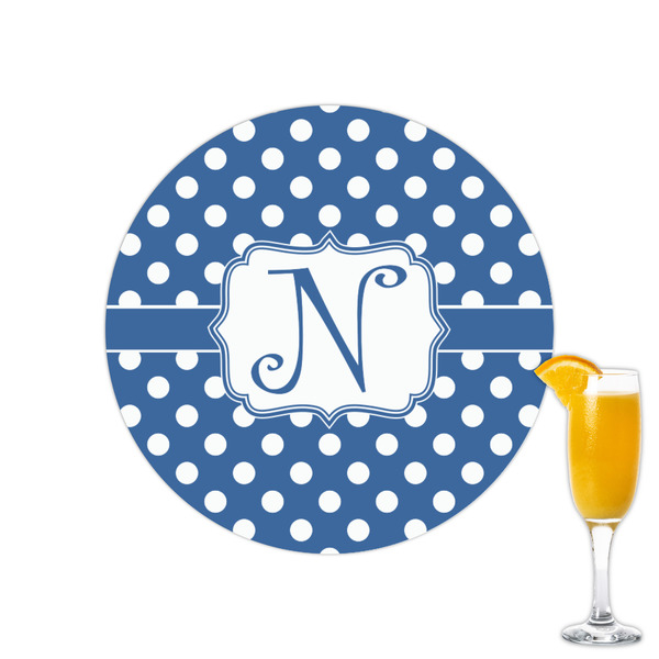 Custom Polka Dots Printed Drink Topper - 2.15" (Personalized)