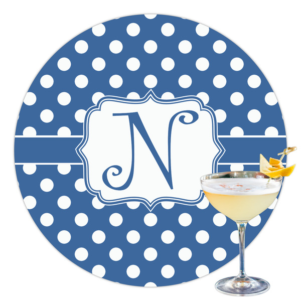 Custom Polka Dots Printed Drink Topper - 3.5" (Personalized)