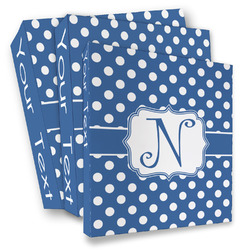 Polka Dots 3 Ring Binder - Full Wrap (Personalized)