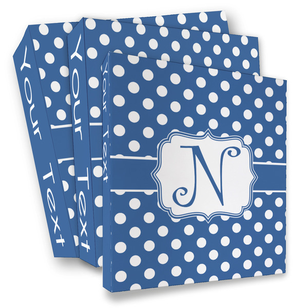 Custom Polka Dots 3 Ring Binder - Full Wrap (Personalized)