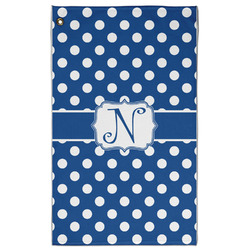 Polka Dots Golf Towel - Poly-Cotton Blend w/ Initial