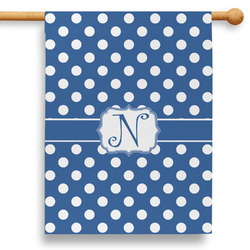 Polka Dots 28" House Flag - Double Sided (Personalized)