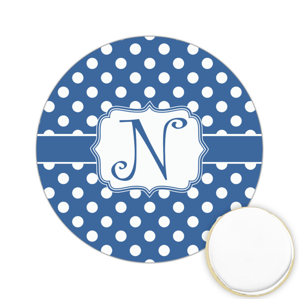 Custom Polka Dots Printed Cookie Topper - 2.15" (Personalized)