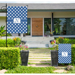 Polka Dots Large Garden Flag - Double Sided (Personalized)