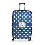 Polka Dots Suitcase - 28" Large - Checked w/ Initial