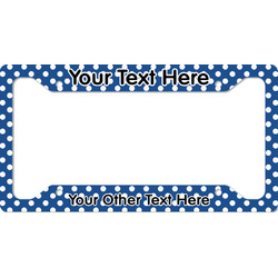 Polka Dots License Plate Frame - Style A (Personalized)