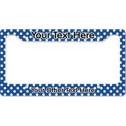 Polka Dots License Plate Frame - Style B (Personalized)