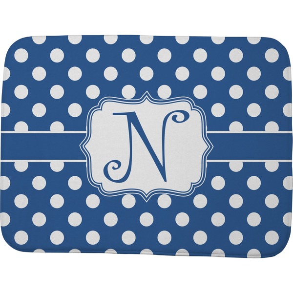 Custom Polka Dots Memory Foam Bath Mat - 48"x36" (Personalized)