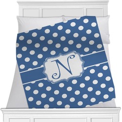 Polka Dots Minky Blanket - Toddler / Throw - 60"x50" - Double Sided (Personalized)
