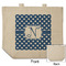 Polka Dots Reusable Cotton Grocery Bag - Front & Back View