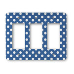 Polka Dots Rocker Style Light Switch Cover - Three Switch