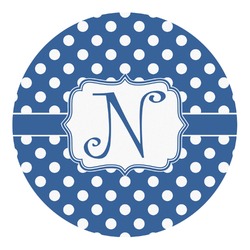 Polka Dots Round Decal - Medium (Personalized)