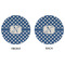 Polka Dots Round Linen Placemats - APPROVAL (double sided)