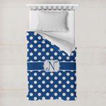 Polka Dots Toddler Duvet Cover w/ Initial