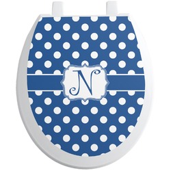 Polka Dots Toilet Seat Decal - Round (Personalized)