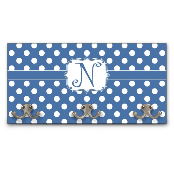 Custom Polka Dots Wall Mounted Coat Rack (Personalized)