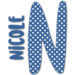 Polka Dots Name & Initial Decal - Up to 12"x12" (Personalized)