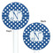 Polka Dots White Plastic 5.5" Stir Stick - Double Sided - Round - Front & Back