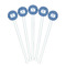 Polka Dots White Plastic 7" Stir Stick - Round - Fan View